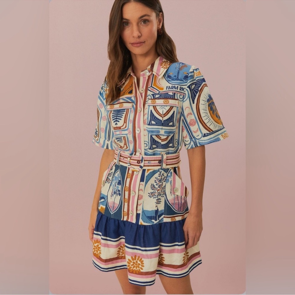 FARM Rio Multicolor Patterned Mini Dress